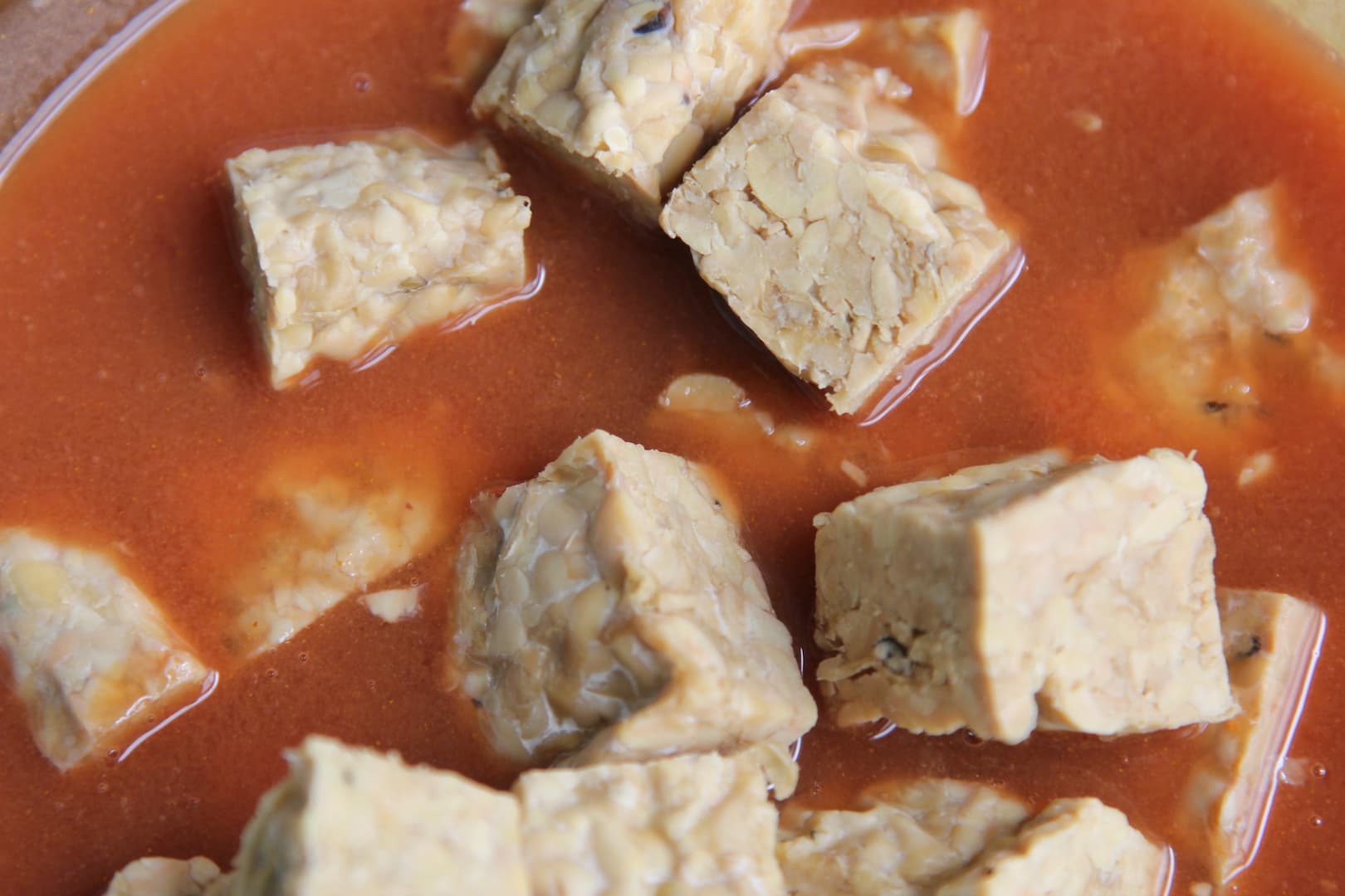 Tempeh on Grape Orange jucie 19