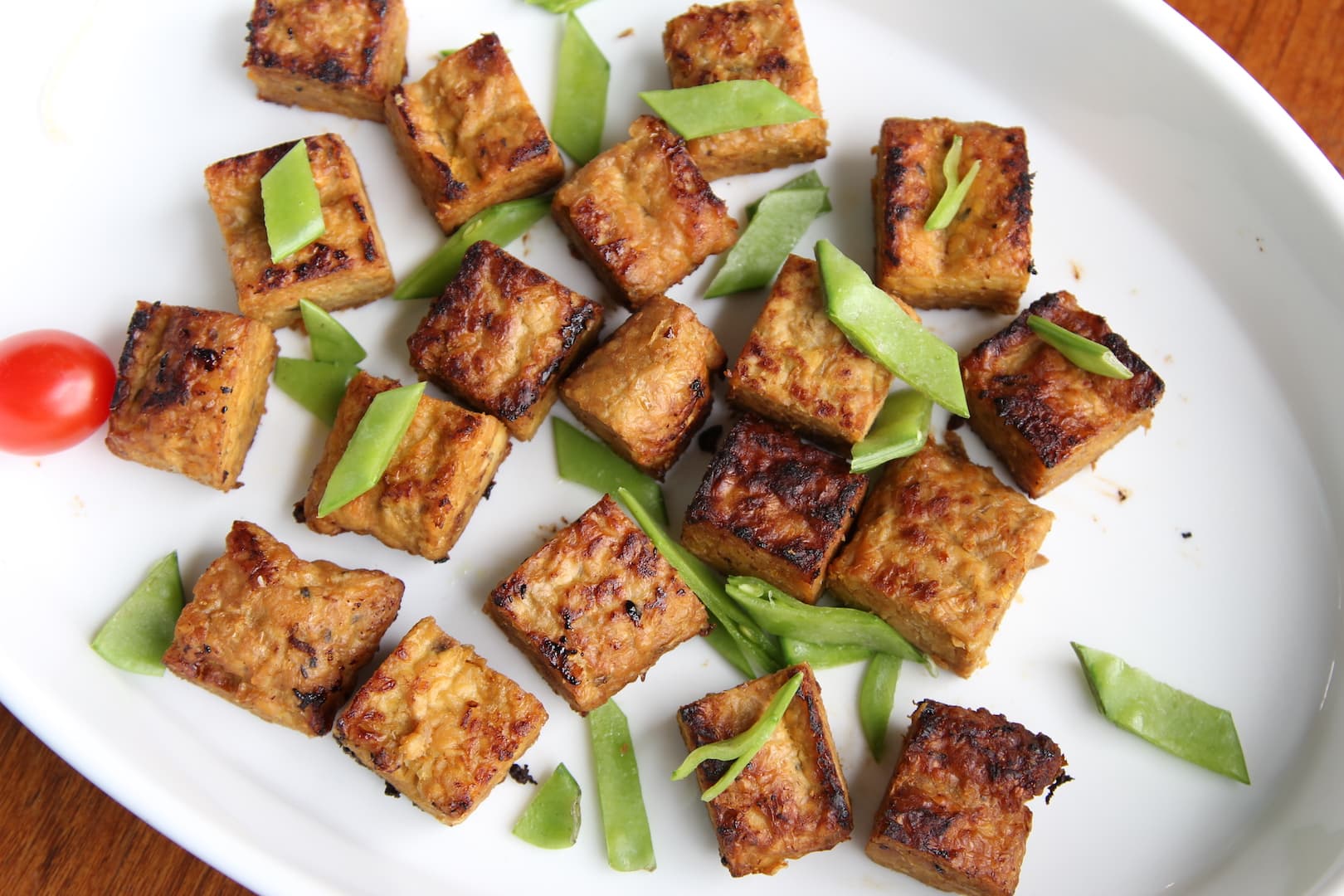 Tempeh on Grape Orange jucie 8